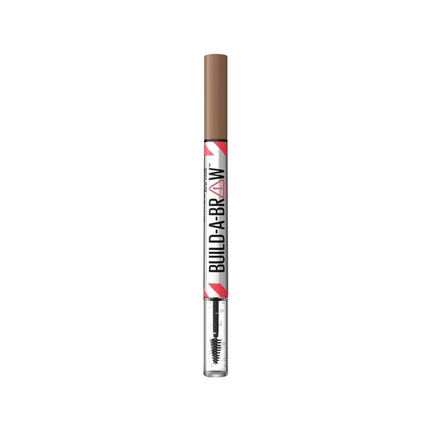 Maybelline New York Build a Brow 2-in-1 Eyebrow Pencil and Gel Soft Brown - Convenient 2-in-1 Eyebrow Makeup Solution