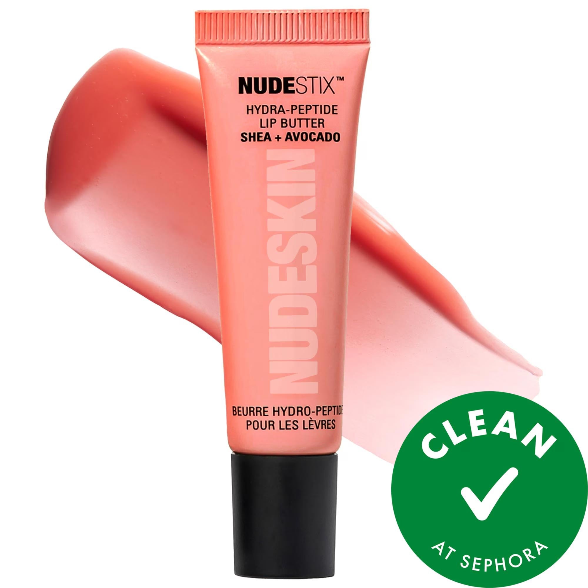 Hydrating Peptide Lip Butter: Plumping Vegan Lip Balm with Avocado & Vitamin E - Natural Nude Lip Tint for Soft, Full Lips