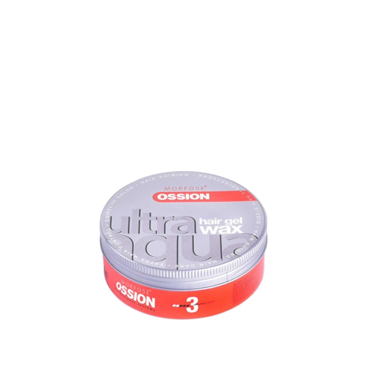 Morfose Ossion Ultra Aqua Gel Wax Red No:3 - 150ml Hair Styling Wax for Texture & Hold