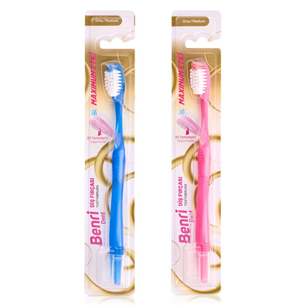 Benri Dent Toothbrush Thin - Gentle Nylon Toothbrush for Effective Oral Hygiene
