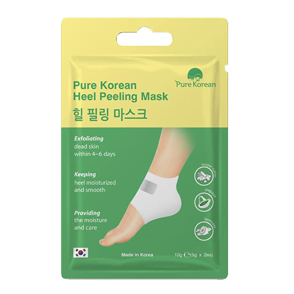 Pure Korean Foot Peel Mask: Exfoliate Dry, Cracked Heels for Soft, Smooth Feet - Papaya & Lemon Infused Treatment