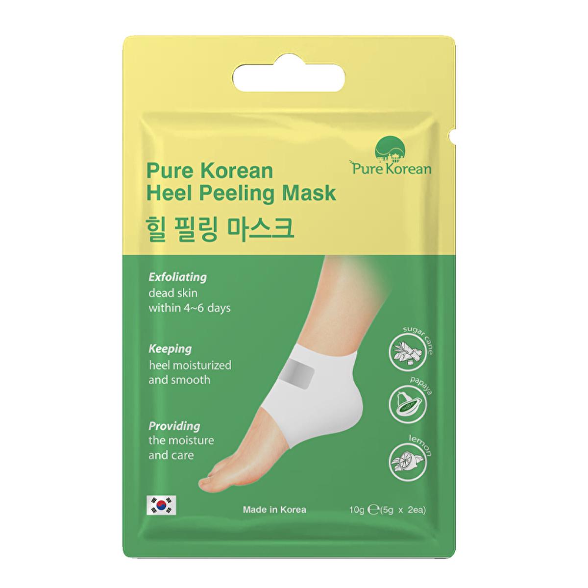 Pure Korean Foot Peel Mask: Exfoliate Dry, Cracked Heels for Soft, Smooth Feet - Papaya & Lemon Infused Treatment