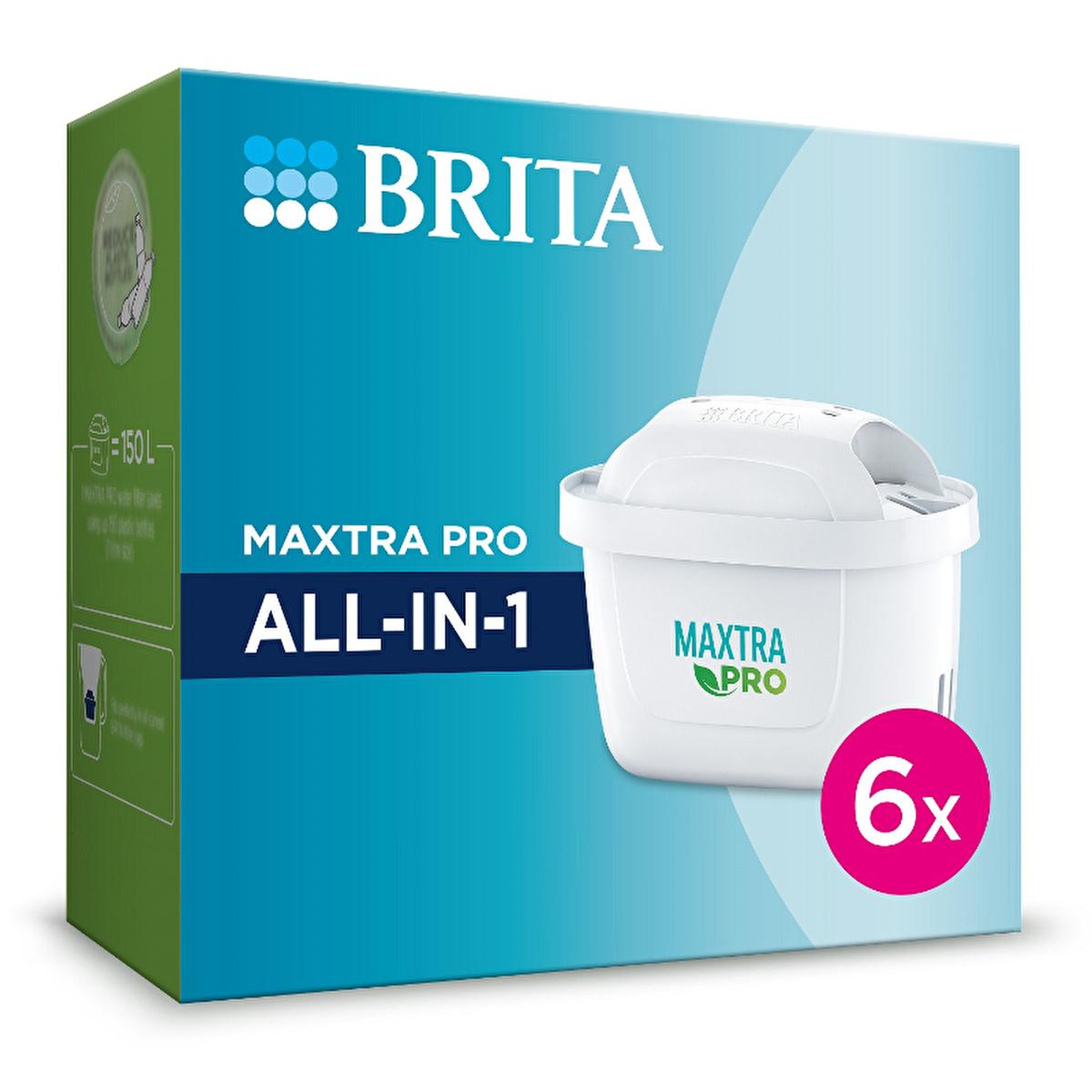 Brita Maxtra Pro All-In-1 Water Filter Cartridge 6-Pack - Eco-Friendly Tap Water Purification