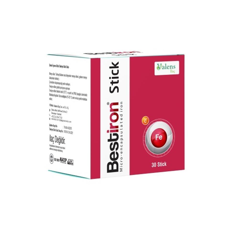 Bestiron Iron Supplement, 30 Stick - Raspberry Flavored, Boosts Energy & Immune Function
