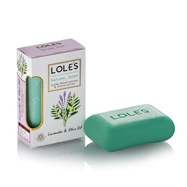 Lole Natural Solid Soap Lavender & Olive Oil - Moisturizing & Soothing for Sensitive Skin