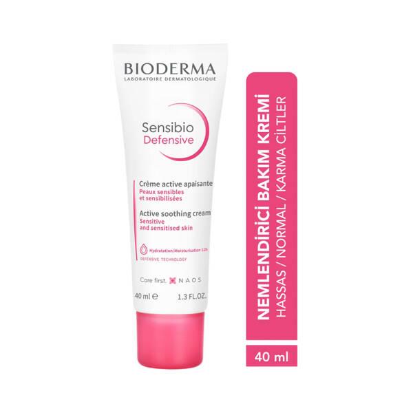 Bioderma Sensibio Defensive Moisturizing Cream for Sensitive Skin - Soothing, Hydrating, Antioxidant-rich