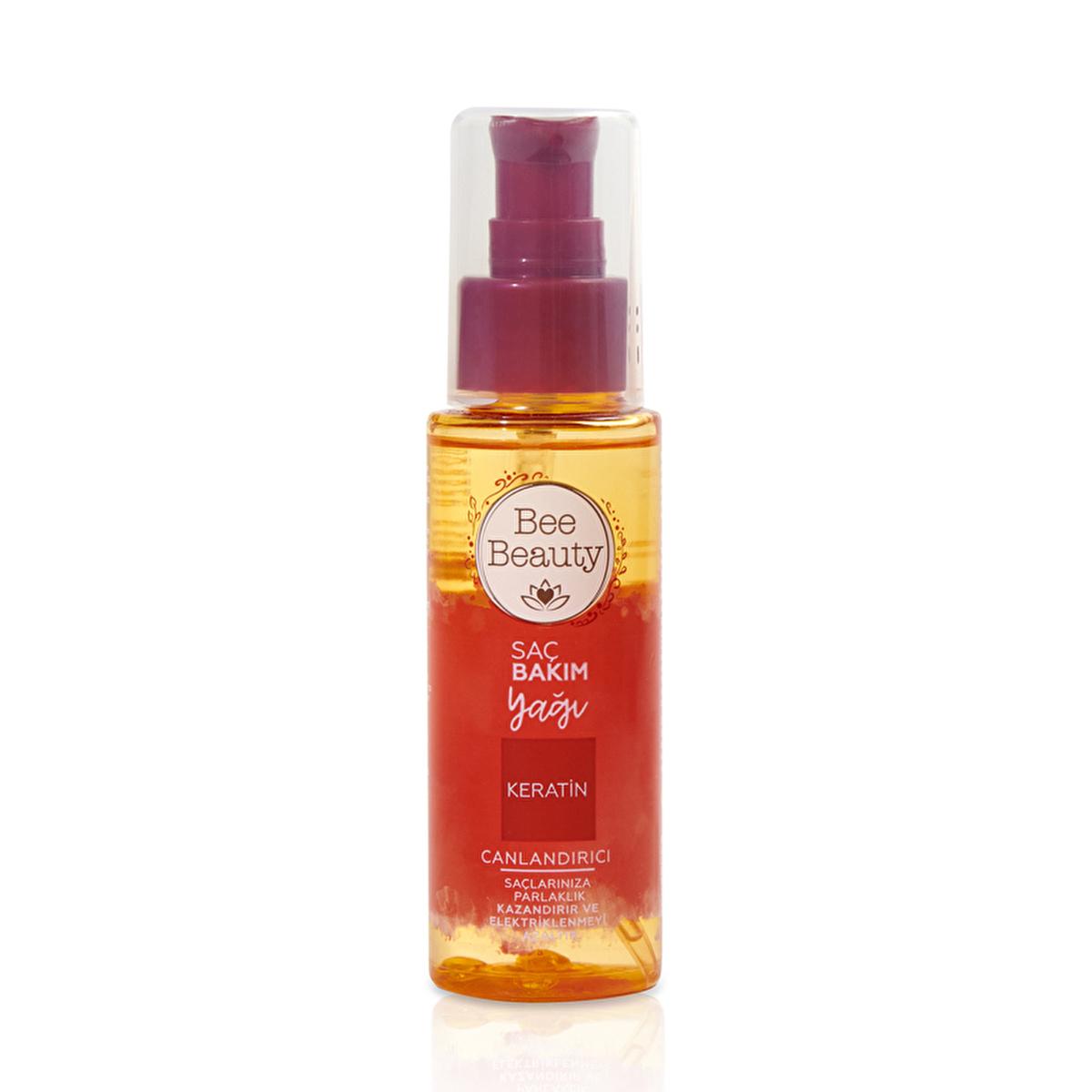 Bee Beauty Keratin Hair Care Oil - Nourishing, Anti-Frizz, Shine Enhancer for Dry/Damaged Hair