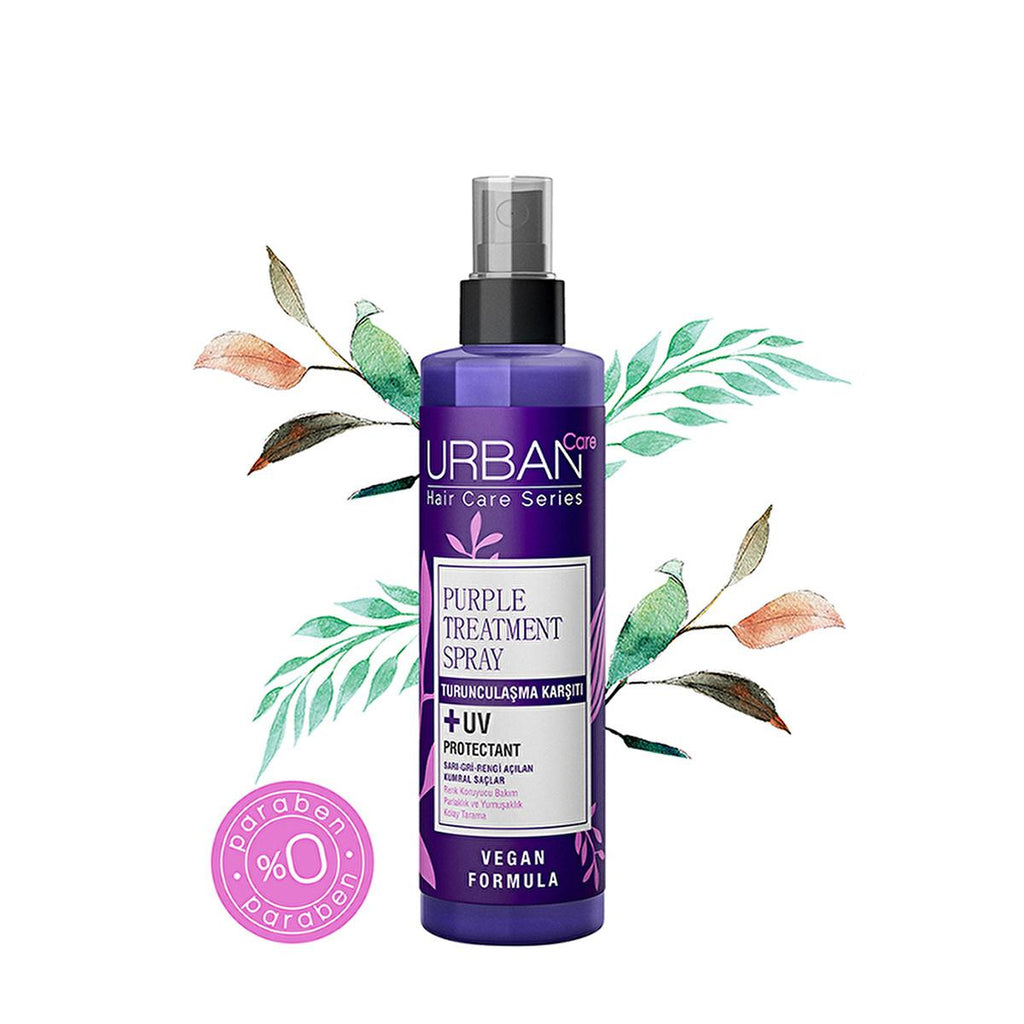 Urban Care Anti Brass Purple Hair Treatment: Vegan Keratin Hair Toner for Blonde & Gray Hair - Paraben Free, Eliminates Yellow Tones, UV Protection