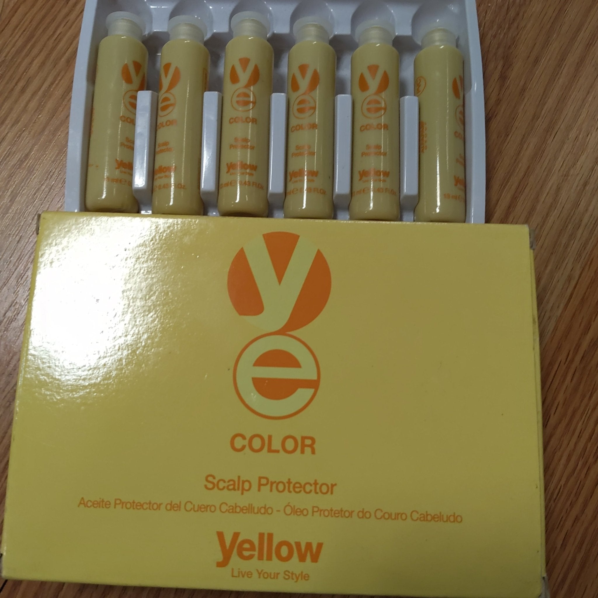 Yellow by Alfaparf Color Scalp Hair Protector, 12 Vials x 13ml