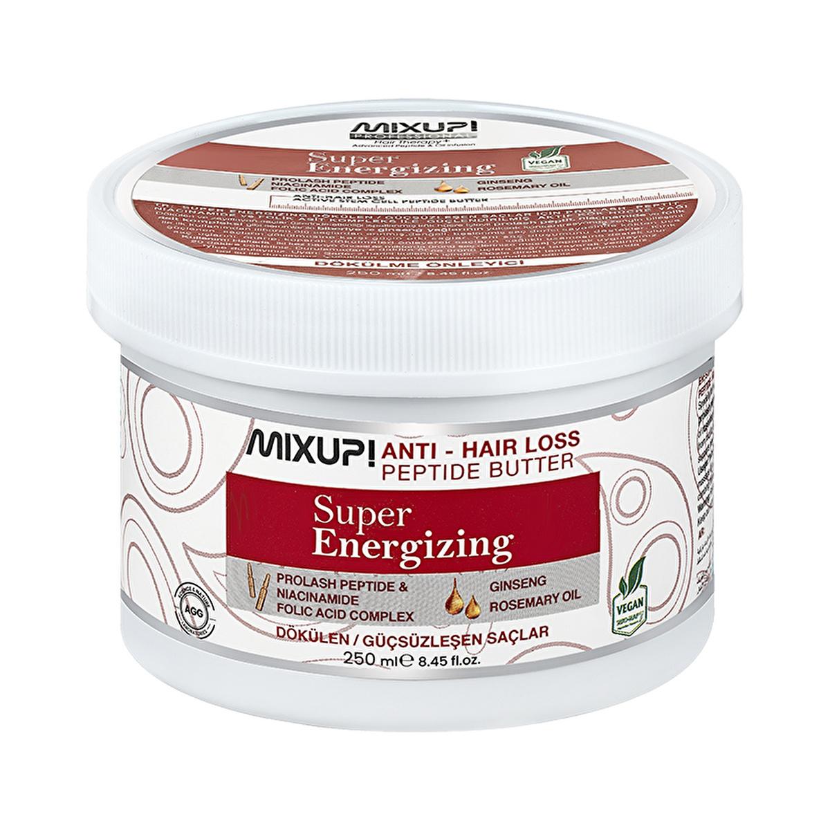 Mixup. Super Energizing Hair Growth Oil: Anti Hair Loss Treatment with Peptide, Rosemary & Ginseng Oil for Fast Hair Growth & Breakage Repair, 250ml
