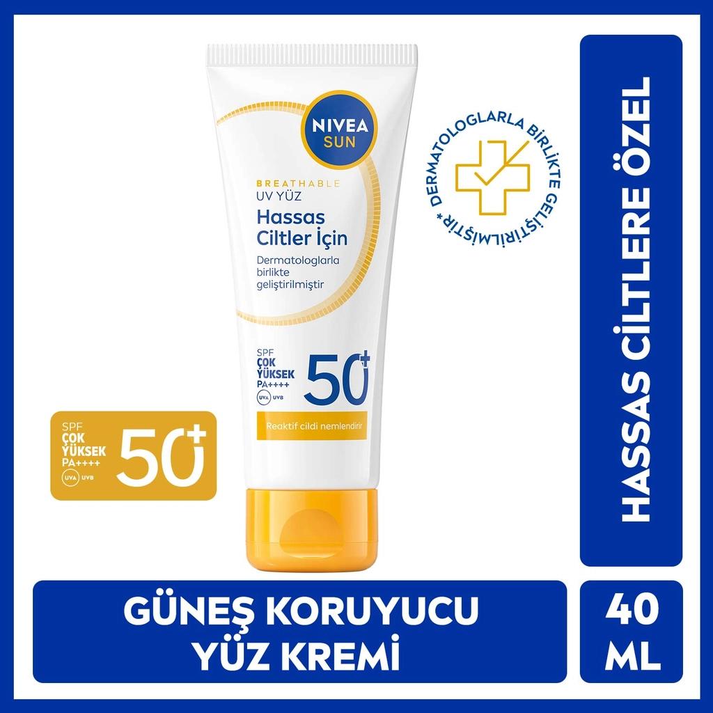 Nivea Sun SPF50 Sensitive Soothing Moisturizing Face Sunscreen 50 ml