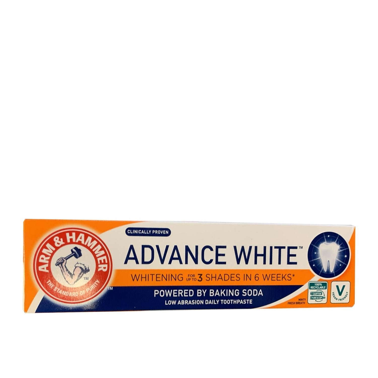 Arm & Hammer Advance White Whitening Toothpaste 75ml - Effective Oral Care