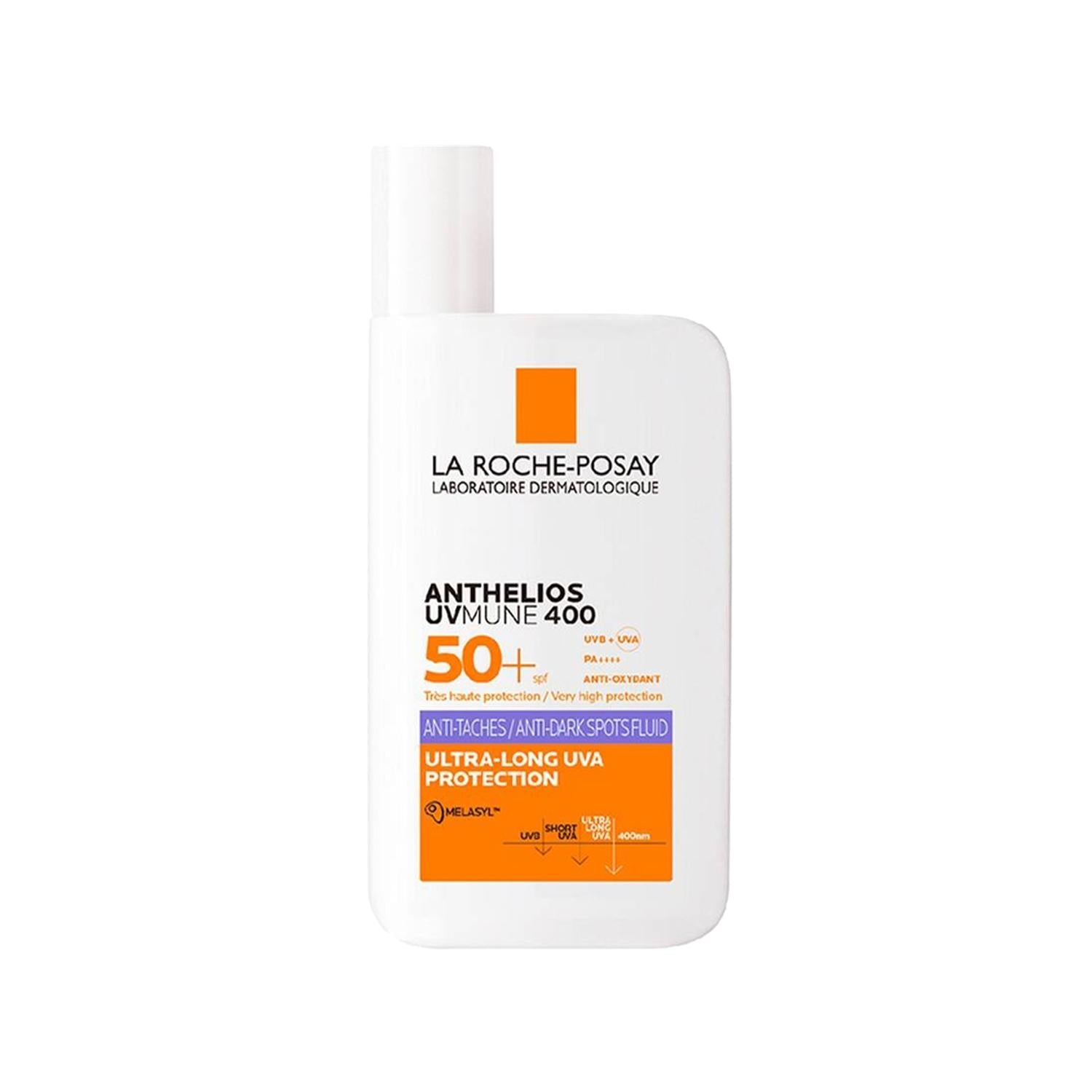 La Roche-Posay Anthelios UVMUNE 400 SPF50+ Sunscreen: Anti-Dark Spot Protection, Broad Spectrum, Lightweight Fluid, 50ml