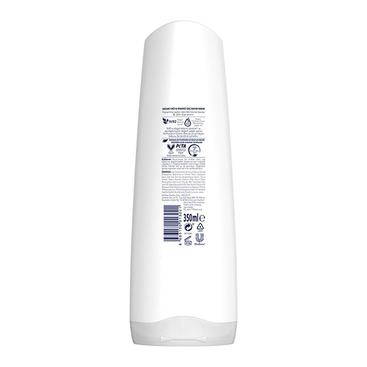 Dove Ultra Care Argan Oil Hair Conditioner - Deeply Nourishing & Repairing for Damaged, Dry Hair - Natural, Vegan & Cruelty-Free