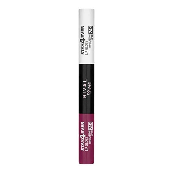 Rival Loves Me Stay4ever Deep Magenta Lip Gloss: Long Lasting, Vibrant Color & Glossy Shine - 7ml