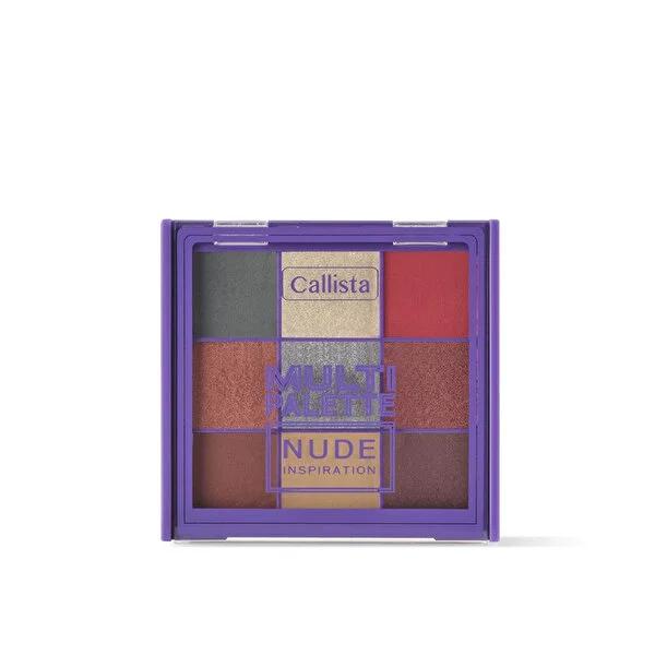 Callista 102 Nude Inspiration Eyeshadow Palette - 9 Shade Compact Makeup Palette for Long-Lasting Eye Makeup