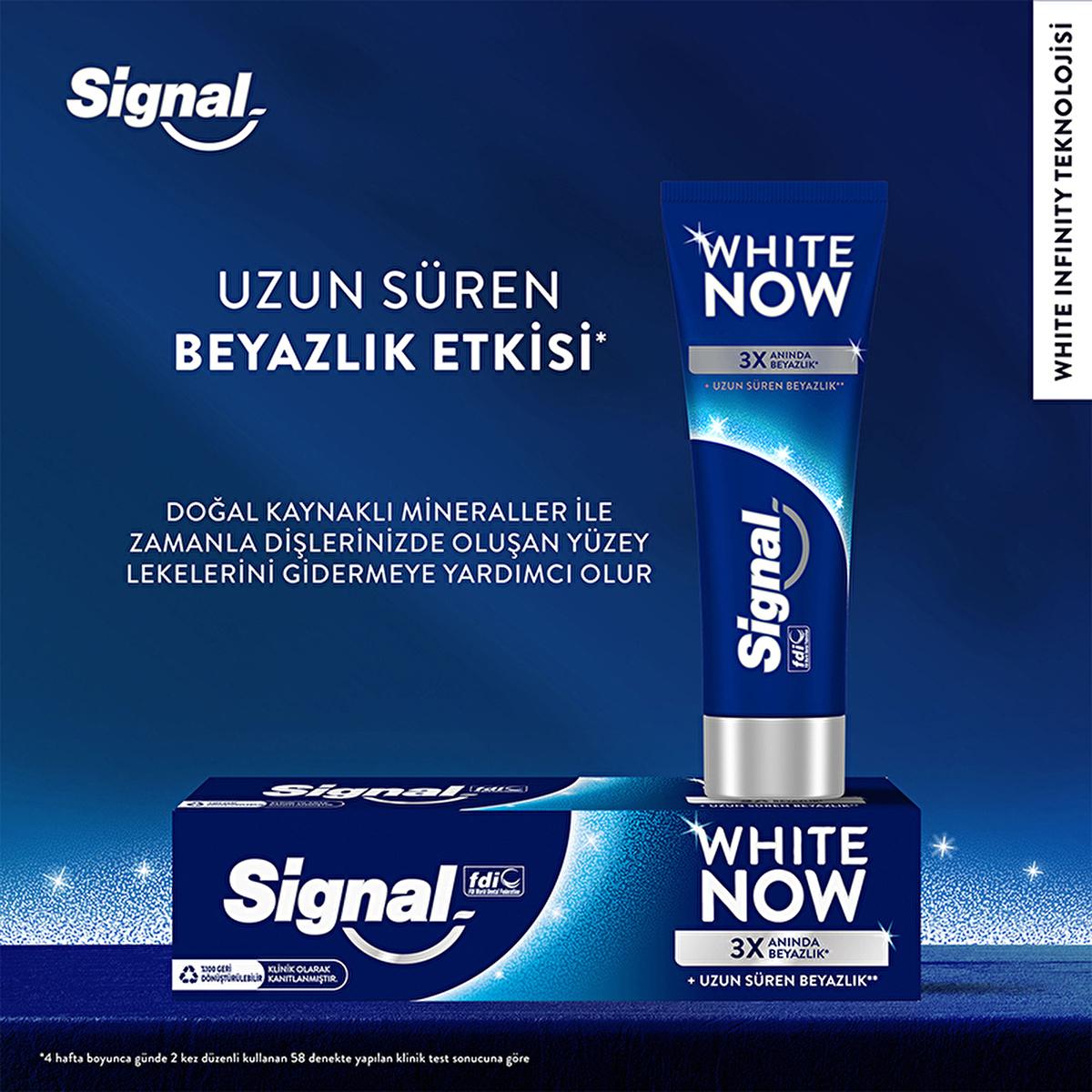 Signal White Now Teeth Whitening Toothpaste: Instant & Long-Lasting White Smile, Removes Stains, Promotes Dental Hygiene - Complete Oral Care