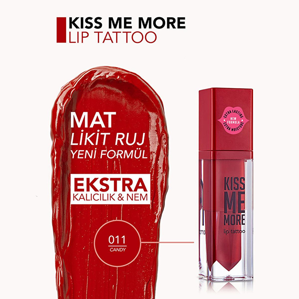 Flormar Kiss Me More Extra Long-Lasting Liquid Matte Lipstick 011 Candy - Moisturizing