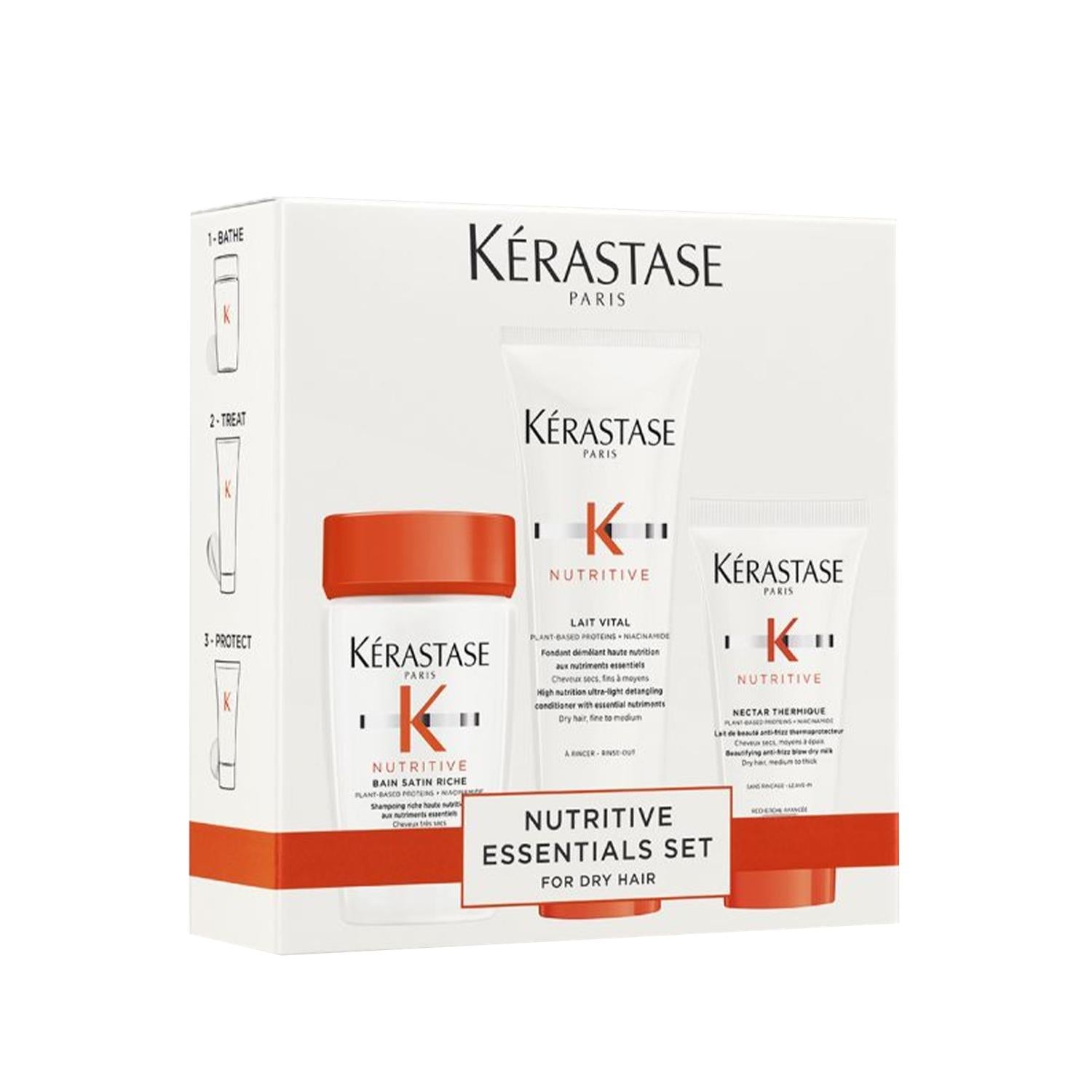 Kerastase Nutritive Hair Care Set for Dry Hair - Nourishing and Moisturizing Luxury Hair Products