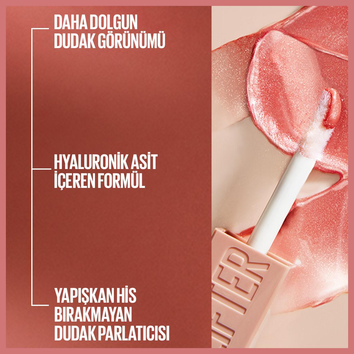 Maybelline New York Lifter Gloss - Hyaluronic Acid Lip Gloss for Moisturizing & Plumping - Non-Sticky Formula